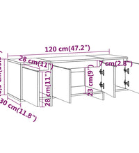 TV-Schrank Betongrau 120x30x40,5 cm Holzwerkstoff