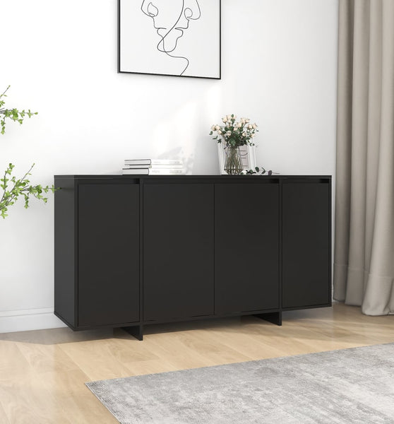 Sideboard Schwarz 135x41x75 cm Holzwerkstoff