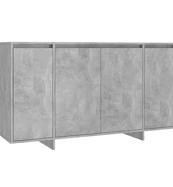 Sideboard Betongrau 135x41x75 cm Holzwerkstoff