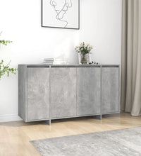 Sideboard Betongrau 135x41x75 cm Holzwerkstoff