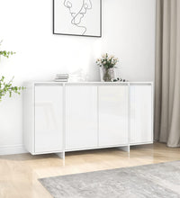 Sideboard Hochglanz-Weiß 135x41x75 cm Holzwerkstoff