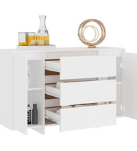 Sideboard mit 3 Schubladen Weiß 120x41x75 cm Holzwerkstoff