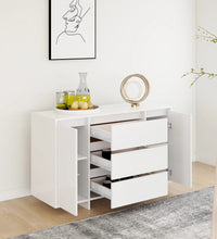 Sideboard mit 3 Schubladen Weiß 120x41x75 cm Holzwerkstoff