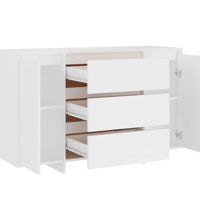 Sideboard mit 3 Schubladen Weiß 120x41x75 cm Holzwerkstoff