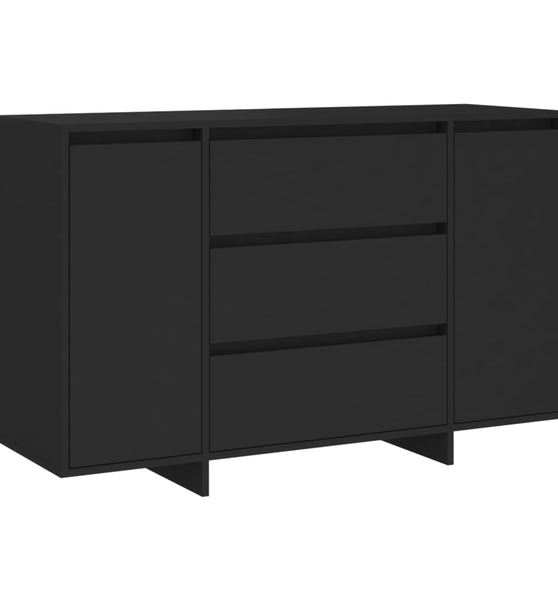 Sideboard mit 3 Schubladen Schwarz 120x41x75 cm Holzwerkstoff