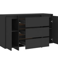 Sideboard mit 3 Schubladen Schwarz 120x41x75 cm Holzwerkstoff