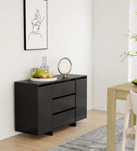Sideboard mit 3 Schubladen Schwarz 120x41x75 cm Holzwerkstoff