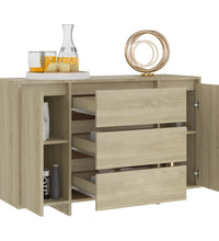 Sideboard 3 Schubladen Sonoma-Eiche 120x41x75 cm Holzwerkstoff