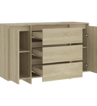 Sideboard 3 Schubladen Sonoma-Eiche 120x41x75 cm Holzwerkstoff