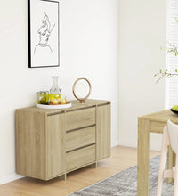 Sideboard 3 Schubladen Sonoma-Eiche 120x41x75 cm Holzwerkstoff