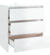 Sideboard Hochglanz-Weiß 70x41x75 cm Holzwerkstoff