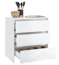 Sideboard Hochglanz-Weiß 70x41x75 cm Holzwerkstoff