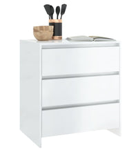Sideboard Hochglanz-Weiß 70x41x75 cm Holzwerkstoff