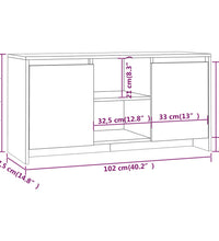 TV-Schrank Weiß 102x37,5x52,5 cm Holzwerkstoff