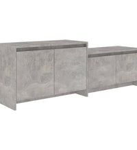 TV-Schrank Betongrau 146,5x35x50 cm Holzwerkstoff