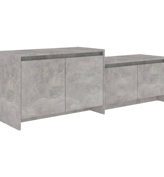 TV-Schrank Betongrau 146,5x35x50 cm Holzwerkstoff