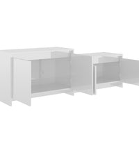 TV-Schrank Hochglanz-Weiß 146,5x35x50 cm Holzwerkstoff