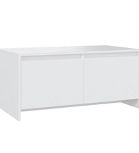 Couchtisch Weiß 90x50x41,5 cm Holzwerkstoff