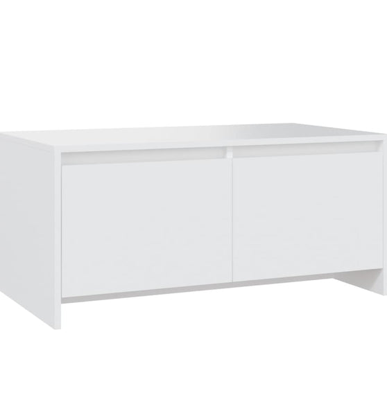 Couchtisch Weiß 90x50x41,5 cm Holzwerkstoff