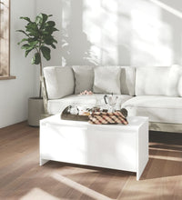 Couchtisch Weiß 90x50x41,5 cm Holzwerkstoff