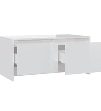 Couchtisch Hochglanz-Weiß 90x50x41,5 cm Holzwerkstoff