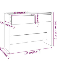Konsolentisch Sonoma-Eiche 100x35x76,5 cm Holzwerkstoff