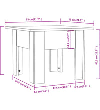 Couchtisch Schwarz 55x55x42 cm Holzwerkstoff