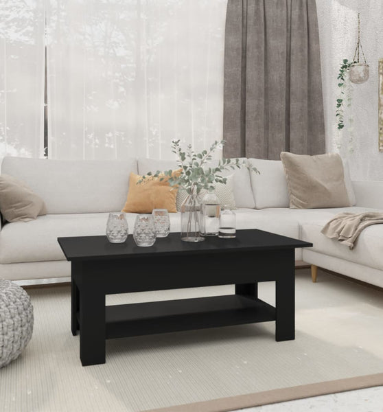 Couchtisch Schwarz 102x55x42 cm Holzwerkstoff