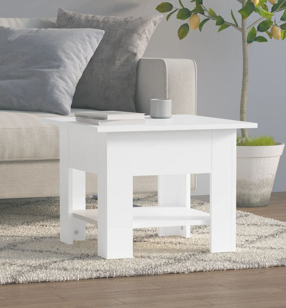 Couchtisch Weiß 55x55x42 cm Holzwerkstoff