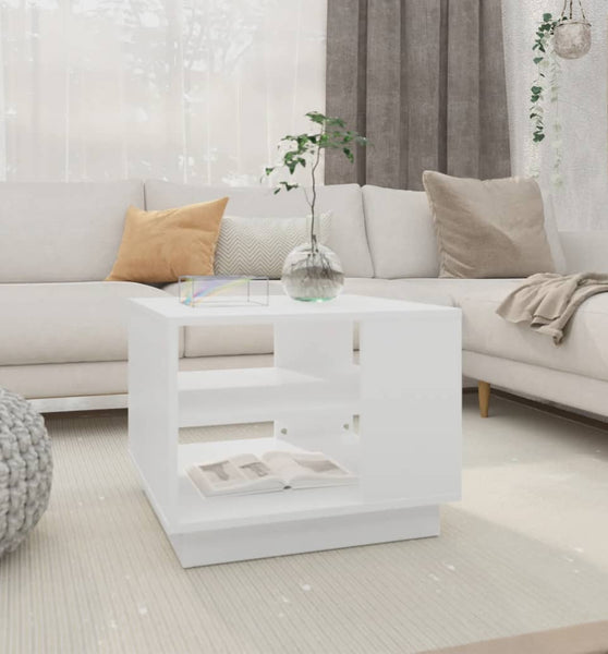 Couchtisch Weiß 55x55x43 cm Holzwerkstoff