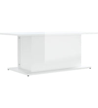 Couchtisch Hochglanz-Weiß 102x55,5x40 cm Holzwerkstoff