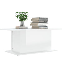 Couchtisch Hochglanz-Weiß 102x55,5x40 cm Holzwerkstoff