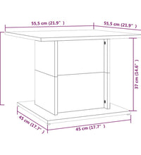 Couchtisch Weiß 55,5x55,5x40 cm Holzwerkstoff