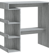 Bartisch mit Regal Grau Sonoma 100x50x101,5 cm