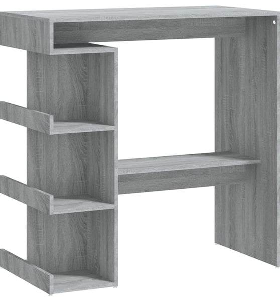 Bartisch mit Regal Grau Sonoma 100x50x101,5 cm