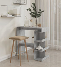 Bartisch mit Regal Grau Sonoma 100x50x101,5 cm