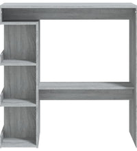 Bartisch mit Regal Grau Sonoma 100x50x101,5 cm