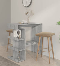 Bartisch mit Regal Grau Sonoma 100x50x101,5 cm