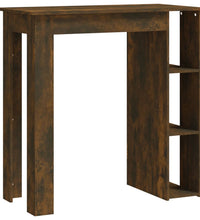 Bartisch mit Regal Räuchereiche 102x50x103,5 cm Holzwerkstoff
