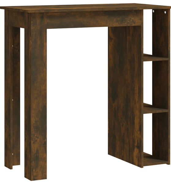 Bartisch mit Regal Räuchereiche 102x50x103,5 cm Holzwerkstoff