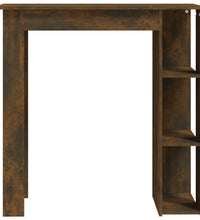 Bartisch mit Regal Räuchereiche 102x50x103,5 cm Holzwerkstoff