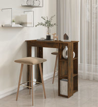 Bartisch mit Regal Räuchereiche 102x50x103,5 cm Holzwerkstoff