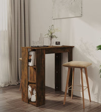 Bartisch mit Regal Räuchereiche 102x50x103,5 cm Holzwerkstoff