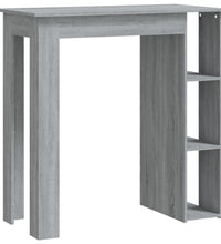 Bartisch mit Regal Grau Sonoma 102x50x103,5 cm Holzwerkstoff