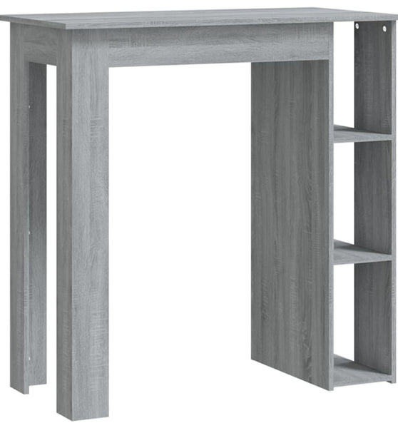Bartisch mit Regal Grau Sonoma 102x50x103,5 cm Holzwerkstoff