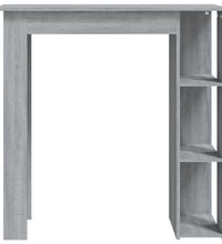Bartisch mit Regal Grau Sonoma 102x50x103,5 cm Holzwerkstoff