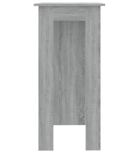 Bartisch mit Regal Grau Sonoma 102x50x103,5 cm Holzwerkstoff