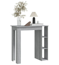 Bartisch mit Regal Grau Sonoma 102x50x103,5 cm Holzwerkstoff