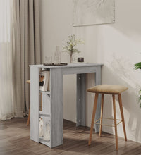 Bartisch mit Regal Grau Sonoma 102x50x103,5 cm Holzwerkstoff