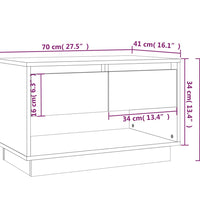TV-Schrank Räuchereiche 70x41x44 cm Holzwerkstoff